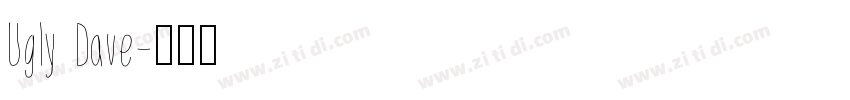 Ugly Dave字体转换
